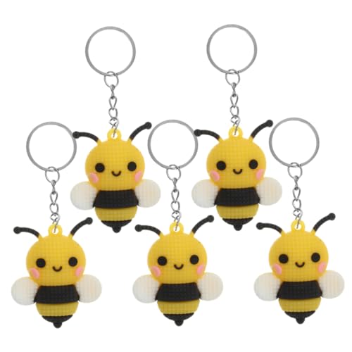 LRXIYODE 5 Stück Teiliges Süße Bienen Schlüsselanhänger Cartoon Bienen Pendant für Taschen Rucksäcke Dekoration für Bienenthemen Partys LRXIYODE 5 Stück Teiliges Süße Bienen Schlüsselanhänger Cartoon Bienen Pendant für Taschen Rucksäcke Dekoration für Bienenthemen Partys von LRXIYODE