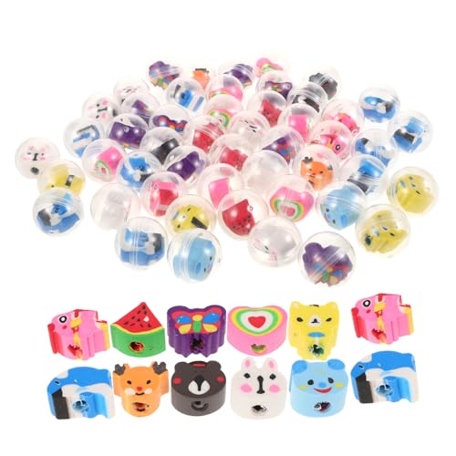 LRXIYODE 50 Stück Mini Obst Radiergummis im Plastikbehälter Kawaii Radiergummi für Schule Kreative für Praktische und Tragbare Schreibwaren Gemischte von LRXIYODE
