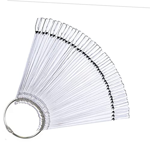 LRXIYODE 50 Stück Nageldesign Farbpalette Transparente Displayplatten für Nagellack und Kunstnägel für Anfänger und Profis Transparente Fächer zur Nagelkunstpraxis von LRXIYODE