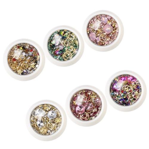 LRXIYODE 6 Sätze Nageldekorationen Strasssteine Nail Art Zubehör für Frauen DIY Maniküre Aufklebbare Nägel Schmuck für Naturnägel und Künstliche Nägel LRXIYODE 6 Sätze Nageldekorationen Strasssteine Nail Art Zubehör für Frauen DIY Maniküre Aufklebbare Nägel Schmuck für Naturnägel und Künstliche Nägel von LRXIYODE