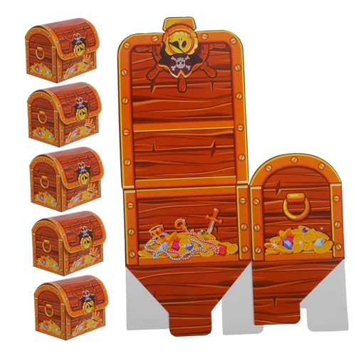 LRXIYODE 6 Stück Piraten Schatztruhe Geschenkbox Teiliges mit Deckel Leichte Candy Box für Kindergeburtstag Praktische Party Favor Verpackung für Süßigkeiten und Kleine Geschenke LRXIYODE 6 Stück Piraten Schatztruhe Geschenkbox Teiliges mit Deckel Leichte Candy Box für Kindergeburtstag Praktische Party Favor Verpackung für Süßigkeiten und Kleine Geschenke von LRXIYODE