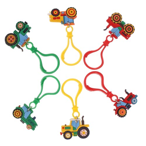 LRXIYODE 6 Stück Schlüsselanhänger Mit Bauernhof-traktor, Niedlicher Cartoon-schlüsselring Für Rucksack, Anhänger, Dekoration, Erntezeit-schlüsselanhänger Für Jungen Und Mädchen LRXIYODE 6 Stück Schlüsselanhänger Mit Bauernhof-traktor, Niedlicher Cartoon-schlüsselring Für Rucksack, Anhänger, Dekoration, Erntezeit-schlüsselanhänger Für Jungen Und Mädchen von LRXIYODE