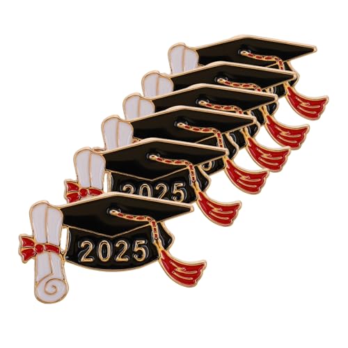 LRXIYODE 6 Stück Teiliges Graduation Cap Broschen Anstecknadeln Class Of Abzeichen Metall Emaille Abschlussfeier Dekoration Vielseitig Tragbar für Revers Krawatte Tasche LRXIYODE 6 Stück Teiliges Graduation Cap Broschen Anstecknadeln Class Of Abzeichen Metall Emaille Abschlussfeier Dekoration Vielseitig Tragbar für Revers Krawatte Tasche von LRXIYODE