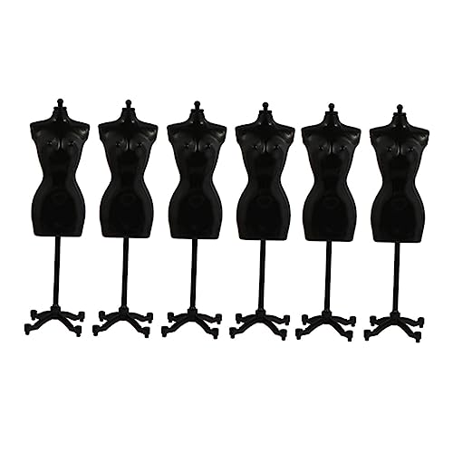 LRXIYODE 6 Stück Teiliges Mini Puppenständer aus Kunststoff Kompakt und Leicht Glatte Oberfläche Stabile Kleiderhalter für Puppenkleider Shirts Schmuck für Puppenhaus und Display von LRXIYODE