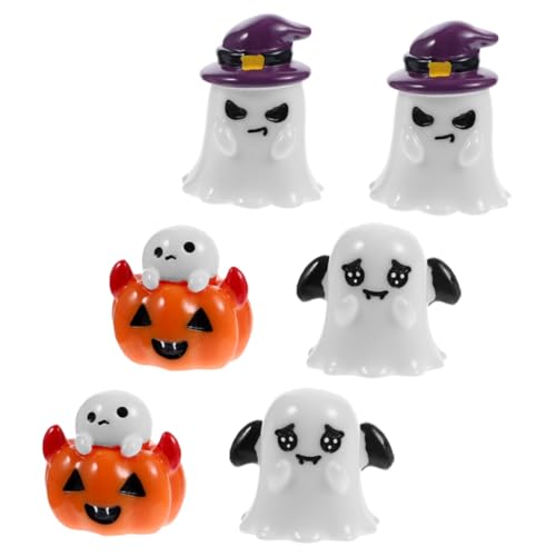 LRXIYODE 6 Stücke Halloween Ornament Set Harz Handwerk Mini Geist Figurine Für Halloween LRXIYODE 6 Stücke Halloween Ornament Set Harz Handwerk Mini Geist Figurine Für Halloween von LRXIYODE