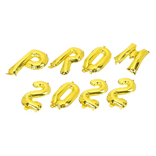 LRXIYODE 8 Stück Teiliges Aluminiumfolie Ballon Set Gold Graduation Party Deko Prom Luftballons Abschlussfeier Hängende Ornamente Fotohintergrund für Klassenzimmer Wohnzimmer von LRXIYODE
