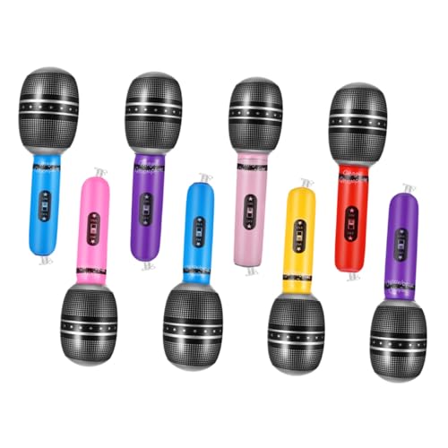 LRXIYODE 8 Stück Teiliges Aufblasbares Mikrofon aus Langlebigem PVC Realistische Simulation für Bühnenauftritte Cosplay und Party Requisiten Leicht und Tragbar Bunte Farben Modell LRXIYODE 8 Stück Teiliges Aufblasbares Mikrofon aus Langlebigem PVC Realistische Simulation für Bühnenauftritte Cosplay und Party Requisiten Leicht und Tragbar Bunte Farben Modell von LRXIYODE
