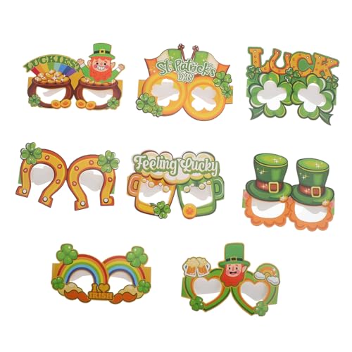 LRXIYODE 8stücke Teiliges Patrick's Day Brillen-requisiten Mit Kleeblatt-design Lustige Accessoires Für Partys Fotobooths Und Festliche Anlässe Für Irische Feiern Und Unvergessliche LRXIYODE 8stücke Teiliges Patrick's Day Brillen-requisiten Mit Kleeblatt-design Lustige Accessoires Für Partys Fotobooths Und Festliche Anlässe Für Irische Feiern Und Unvergessliche von LRXIYODE