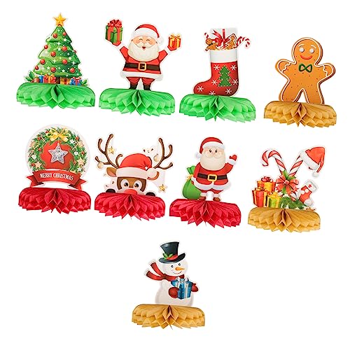 LRXIYODE 9 Stück Teiliges Weihnachts Honeycomb Deko aus Festliche Tischdekoration für Xmas Party und Heimdeko Kreative Weihnachtsornamente für Fröhliche Feierlichkeiten LRXIYODE 9 Stück Teiliges Weihnachts Honeycomb Deko aus Festliche Tischdekoration für Xmas Party und Heimdeko Kreative Weihnachtsornamente für Fröhliche Feierlichkeiten von LRXIYODE