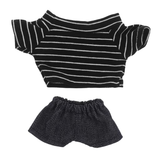 LRXIYODE Bear Doll Kleidung Niedliches Shirt und Shorts in Klassischem Design und Schnelle Anziehbarkeit für Mädchen Puppenkostüme und Puppen Zubehör von LRXIYODE