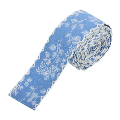 LRXIYODE Denim Ribbon mit Spitzenrand Vielseitiger Jeansstoff für Diy Kleidung und Schuhdekorationen für Haarschleifen und Kopfbänder Breit Yards von LRXIYODE