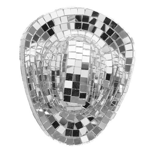 LRXIYODE Disco Hut Dekoration Mit Spiegel-Glitzer-oberfläche Festlicher Tischornament Für Partys Veranstaltungen Und Bars Vielseitiges Accessoire Für Lebendige Atmosphäre von LRXIYODE