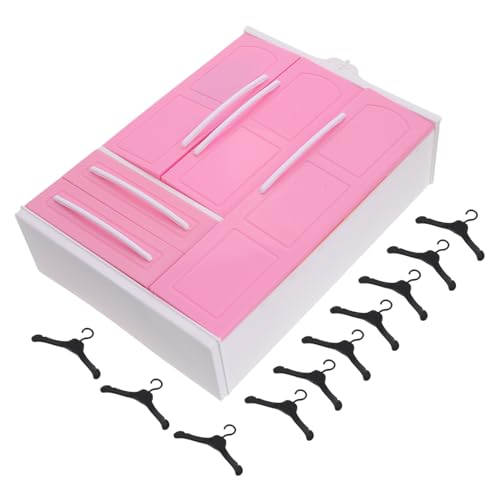 LRXIYODE Doll Closet Mit Hängern Puppen-kleiderschrank Für Kleidung Miniaturmöbel Für Puppenhäuser Elegantes Design Für Kinderzimmerdekoration Und Spielorganisation Inklusive Bunter von LRXIYODE