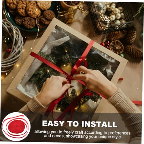 LRXIYODE Einseitiges Samt geschenkband Rotes DIY Schleifenband für Geschenkverpackung Party Dekoration Basteln Geschenkband von LRXIYODE