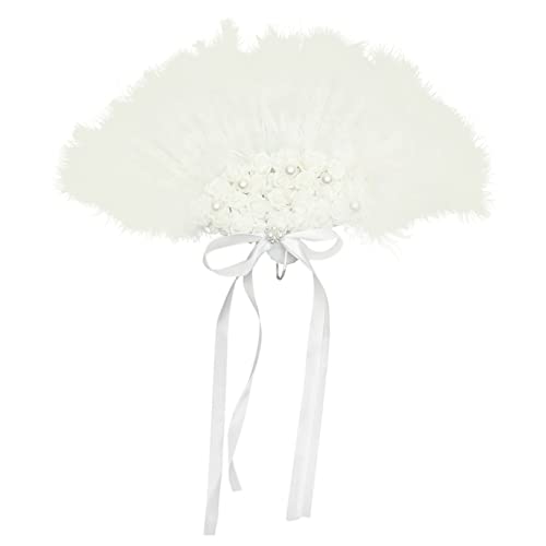 LRXIYODE Eleganter Faltfächer aus und Federn für Hochzeiten Partys und Bühnenaufführungen Hochzeitszubehör Dekorativer Handfächer für Braut und Trauzeugin LRXIYODE Eleganter Faltfächer aus und Federn für Hochzeiten Partys und Bühnenaufführungen Hochzeitszubehör Dekorativer Handfächer für Braut und Trauzeugin von LRXIYODE
