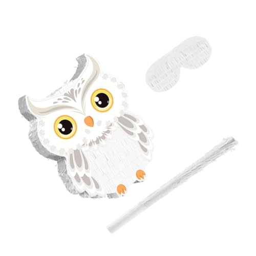 LRXIYODE Eulen Piñata mit Stick und Augenbinde Dschungel Tier Pinata für Kindergeburtstag Halloween Shower Robustes Konfetti Pinata für Jungen und Mädchen Party Deko von LRXIYODE