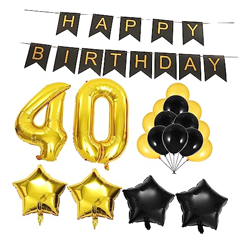 LRXIYODE Geburtstag Dekoration Schwarze und Goldene Latex und Folienballons mit Zahl Partyhintergrund Banner Luxuriöse Geburtstagsfeier Deko für Erwachsene Festliche Atmosphärengestaltung LRXIYODE Geburtstag Dekoration Schwarze und Goldene Latex und Folienballons mit Zahl Partyhintergrund Banner Luxuriöse Geburtstagsfeier Deko für Erwachsene Festliche Atmosphärengestaltung von LRXIYODE