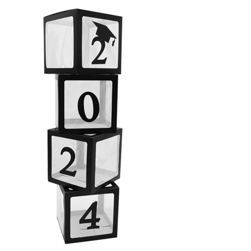 LRXIYODE Graduation Party Balloon Box mit Schwarzen Aufbewahrungsboxen Dekorativ und Langlebig für Abschlussfeier Fotoshooting und Stilvolle Raumgestaltung von LRXIYODE