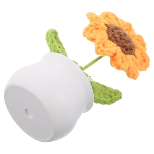LRXIYODE Häkelblume Sonnenblume im Topf Kunstpflanze aus Gestricktem Garn für Raumdekoration Klein für Büro Zuhause oder Auto Dashboard Deko LRXIYODE Häkelblume Sonnenblume im Topf Kunstpflanze aus Gestricktem Garn für Raumdekoration Klein für Büro Zuhause oder Auto Dashboard Deko von LRXIYODE