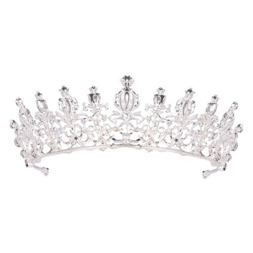 LRXIYODE Hochwertige Damen Strass Krone Haarschmuck Vintage Hochzeit Braut Tiara für Halloween Party Festliche Anlässe LRXIYODE Hochwertige Damen Strass Krone Haarschmuck Vintage Hochzeit Braut Tiara für Halloween Party Festliche Anlässe von LRXIYODE