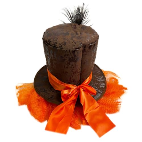 LRXIYODE Karneval Party Hut Magierhut mit Pfauenfedern Orange Cosplay Kostüm Karnevalsdekoration für Erwachsene und Festliche Verkleidung LRXIYODE Karneval Party Hut Magierhut mit Pfauenfedern Orange Cosplay Kostüm Karnevalsdekoration für Erwachsene und Festliche Verkleidung von LRXIYODE