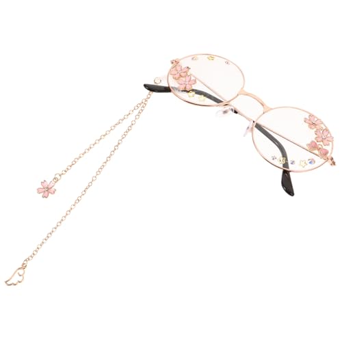 LRXIYODE Kawaii Cosplay Brille mit Kettchen Damen Rundrahmen Schmetterlingsknoten Gothic Accessoire für Party Festival Fotoshooting LRXIYODE Kawaii Cosplay Brille mit Kettchen Damen Rundrahmen Schmetterlingsknoten Gothic Accessoire für Party Festival Fotoshooting von LRXIYODE