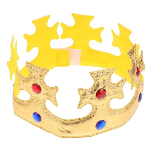 LRXIYODE King Crown Headband für Geburtstagsparty Weiche nicht Gewebte Materialkrone Einzigartiges Design für Kostüm Maskerade Cosplay und Mittelalterliche Feierlichkeiten von LRXIYODE