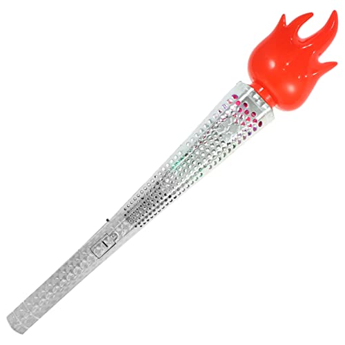 LRXIYODE Kreative Plastiktorch für Sicheres und Leichtes Multifunktions für Geburtstagsfeiern Schulveranstaltungen Bühnenaufführungen und Sommerlager Silber von LRXIYODE
