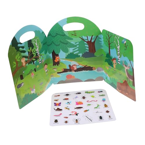 LRXIYODE Lernspielzeug Wiederverwendbares Stickerbuch mit Sicherem Material Tragbar und Leicht Fördert Frühkindliche Entwicklung für Vorschulkinder für Reisen und Lernspaß LRXIYODE Lernspielzeug Wiederverwendbares Stickerbuch mit Sicherem Material Tragbar und Leicht Fördert Frühkindliche Entwicklung für Vorschulkinder für Reisen und Lernspaß von LRXIYODE