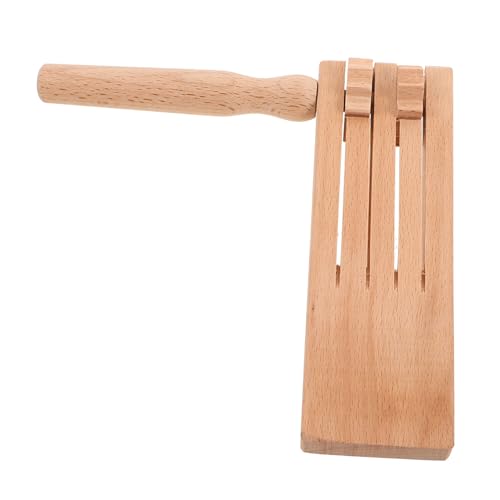 LRXIYODE Natürliche Holzratsche Geräuschmacher Traditionelles Mexikanisches Musikinstrument für Frühförderung Hand Auge Koordination Rhythmusspielzeug Sicher und Langlebig von LRXIYODE
