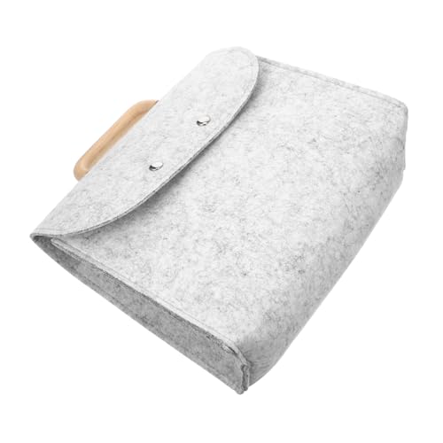 LRXIYODE Praktische Filz Business Tote Bag mit Holzgriff Großer Kapazität Tragbarer Aktenhalter für Büro Laptop und Dokumente Stilvolle Graue Aufbewahrungstasche für Berufspendler LRXIYODE Praktische Filz Business Tote Bag mit Holzgriff Großer Kapazität Tragbarer Aktenhalter für Büro Laptop und Dokumente Stilvolle Graue Aufbewahrungstasche für Berufspendler von LRXIYODE