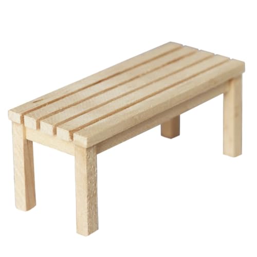 LRXIYODE Puppenhaus Möbel Handgefertigte Miniatur Sitzbank für DIY Bastelprojekte Umweltfreundliche Holzfigur für Puppenmöbel Sammler und Modellbau LRXIYODE Puppenhaus Möbel Handgefertigte Miniatur Sitzbank für DIY Bastelprojekte Umweltfreundliche Holzfigur für Puppenmöbel Sammler und Modellbau von LRXIYODE