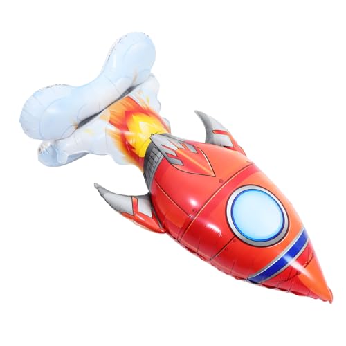 LRXIYODE Raketenballon Weltraum Party Deko aus Aluminiumfolie Leichter Raumfahrzeug Luftballon für Jungen Geburtstag Astronauten Motto Langlebig für Fotoshooting von LRXIYODE
