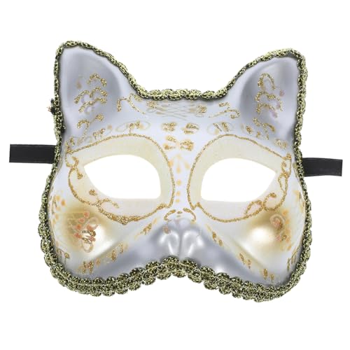LRXIYODE Realistische Weiße Katzenmaske für Halbes Gesicht Leichte Kunststoff Maske für Halloween Karneval Cosplay Party und Kostüme Einfache Handhabung Langlebig und Komfortabel LRXIYODE Realistische Weiße Katzenmaske für Halbes Gesicht Leichte Kunststoff Maske für Halloween Karneval Cosplay Party und Kostüme Einfache Handhabung Langlebig und Komfortabel von LRXIYODE