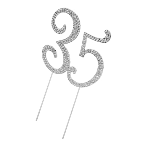LRXIYODE Rhinestone Cake Topper Zahl Silber Glitzernde Geburtstagsdeko Sparkly Kuchenaufsatz für Jubiläumsfeiern und Partydekoration LRXIYODE Rhinestone Cake Topper Zahl Silber Glitzernde Geburtstagsdeko Sparkly Kuchenaufsatz für Jubiläumsfeiern und Partydekoration von LRXIYODE