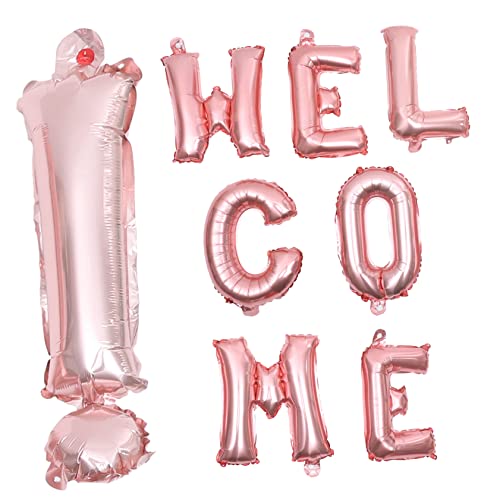 LRXIYODE Roségold Folienballons Welcome Buchstaben Langlebige Aluminiumfolie für Schulanfang Willkommensparty Dekoration Vielseitig für Zuhause Bühne und Fotohintergrund LRXIYODE Roségold Folienballons Welcome Buchstaben Langlebige Aluminiumfolie für Schulanfang Willkommensparty Dekoration Vielseitig für Zuhause Bühne und Fotohintergrund von LRXIYODE
