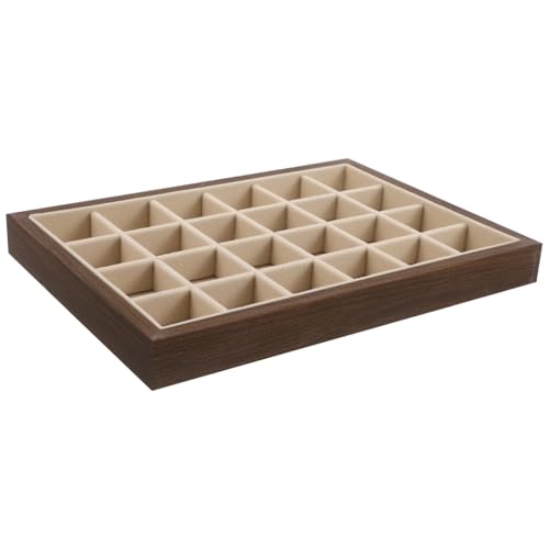 LRXIYODE Schmuck-organizer Holz, 24 Fächer, Ohrringhalter, Tablett, Armband, Ring, Schaukasten, Kommode, Schublade, Organizer Für, Ringe, Armbänder Und Ohrringe von LRXIYODE
