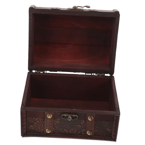 LRXIYODE Vintage Holz Schmuckschatulle mit Schloss Retro Aufbewahrungsbox aus Holz Geräumige Schmuckdose für Ringe und Ohrringe Vielseitige Lagerbox mit Deckel Rustikale Geschenkbox für LRXIYODE Vintage Holz Schmuckschatulle mit Schloss Retro Aufbewahrungsbox aus Holz Geräumige Schmuckdose für Ringe und Ohrringe Vielseitige Lagerbox mit Deckel Rustikale Geschenkbox für von LRXIYODE