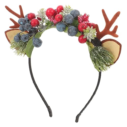 LRXIYODE Weihnachtlicher Rentier Geweih Haarreif Leichtes Bequemes Stirnband für Perfektes Xmas Kostümzubehör für Weihnachtsfeiern Karneval und Silvesterparty von LRXIYODE