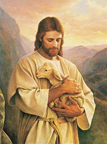 LSDEERE Malen Nach Zahlen DIY Erwachsene Kinder Leinwand Ölgemälde Kits Creative Spielzeug Home Art Dekor - Jesus Hält EIN Schaf LSDEERE Malen Nach Zahlen DIY Erwachsene Kinder Leinwand Ölgemälde Kits Creative Spielzeug Home Art Dekor - Jesus Hält EIN Schaf von LSDEERE