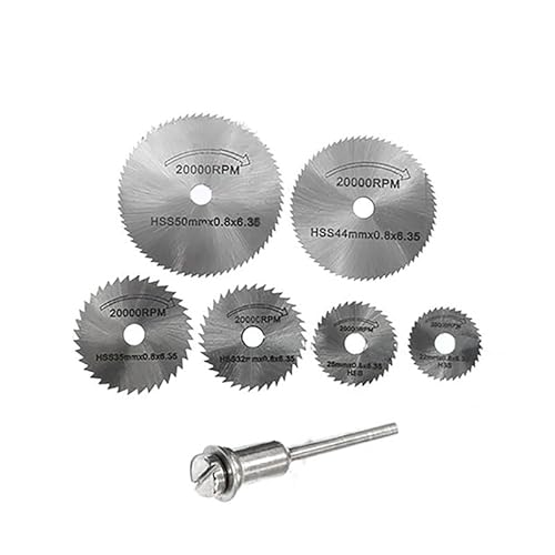 6PCS HSS-Rotations-Sägeblätter-Set | 22-50mm Schnellstahl-Trennscheiben mit 1/8“ Dorn für Holz, Kunststoff, Metall | DIY & Profi-Präzisionsschneidsatz 6PCS HSS-Rotations-Sägeblätter-Set | 22-50mm Schnellstahl-Trennscheiben mit 1/8“ Dorn für Holz, Kunststoff, Metall | DIY & Profi-Präzisionsschneidsatz von LSDZHK
