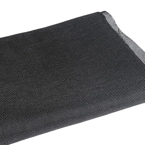 LSHIJI Lautsprecher Stoffgrilltuch 100 x 145 cm Lautsprecherstoff, schützender staubdichter Netzstoff, Lautsprecherstoff Akustikstoff(Noir) von LSHIJI