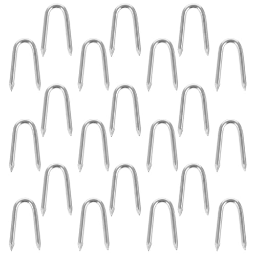 200 Pcs Zaun Eisen Nagel Draht Mesh U-förmigen Einsätze Befestigung Zäune Metall Winddicht Pegs Silber 200 Pcs Zaun Eisen Nagel Draht Mesh U-förmigen Einsätze Befestigung Zäune Metall Winddicht Pegs Silber von LSNNMU