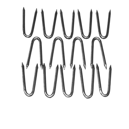 50 Stück Garten-U-Nägel, Zaun, Metall, Bodenpfähle, Landschaftsbau, Zäune, Fechten, Befestigung, geformte Eisenklammern, Draht 50 Stück Garten-U-Nägel, Zaun, Metall, Bodenpfähle, Landschaftsbau, Zäune, Fechten, Befestigung, geformte Eisenklammern, Draht von LSNNMU