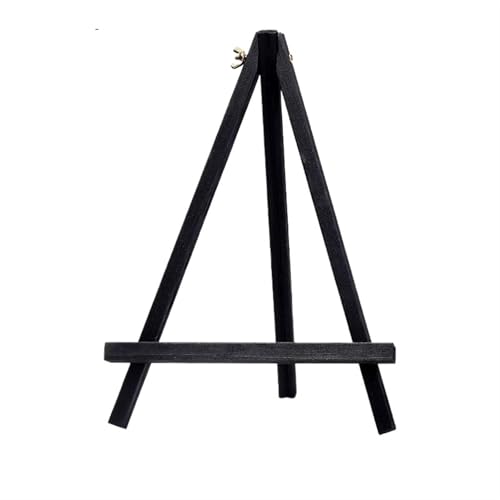 Kunst Staffeleiständer 2 Stück Holzstaffelei for Malen, 20 cm, 24 cm, 30 cm, 40 cm, 50 cm Höhe, klappbare Desktop-Anzeige, Dreieckhalterung, Kunstbedarf(20x30cm black) von LSNNMU