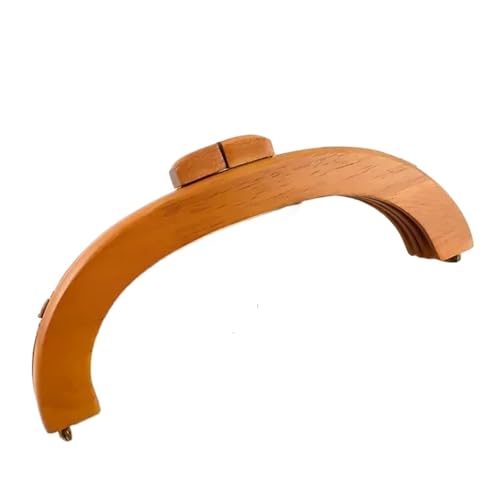 LSNNMU Hölzerne Taschengriffe 2/4Pc Handtasche Holz Griff Frauen Geldbörse Rahmen Woven-Tasche Ersetzen Griffe Zubehör(Brown) von LSNNMU