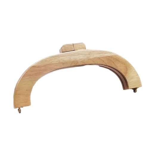 LSNNMU Hölzerne Taschengriffe 2/4Pc Handtasche Holz Griff Frauen Geldbörse Rahmen Woven-Tasche Ersetzen Griffe Zubehör(Khaki) von LSNNMU