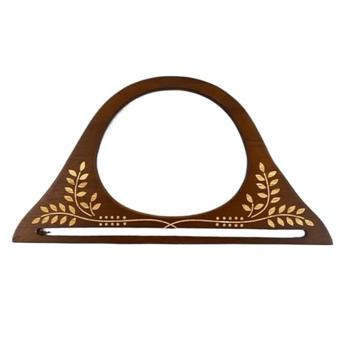 LSNNMU Hölzerne Taschengriffe 2 Stücke 25cm Geprägte Holztaschen Griff Geldbörse Rahmen Handtasche Woven Tasche DIY Griff for Die Herstellung Von Tasche Zubehör(Coffee) von LSNNMU