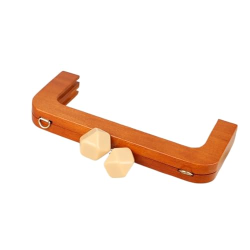 LSNNMU Hölzerne Taschengriffe 2 stücke Holz Tasche Griff Holz Material Holz Geldbörse Rahmen Schrauben Innen Holz Tasche Griff Rahmen Geldbörse Zubehör(Beige) von LSNNMU