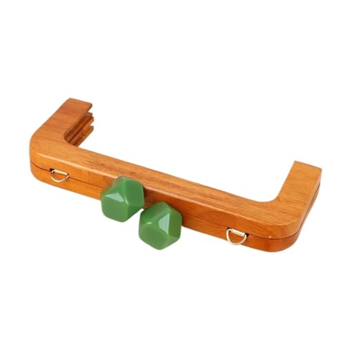 LSNNMU Hölzerne Taschengriffe 2 stücke Holz Tasche Griff Holz Material Holz Geldbörse Rahmen Schrauben Innen Holz Tasche Griff Rahmen Geldbörse Zubehör(Green) von LSNNMU